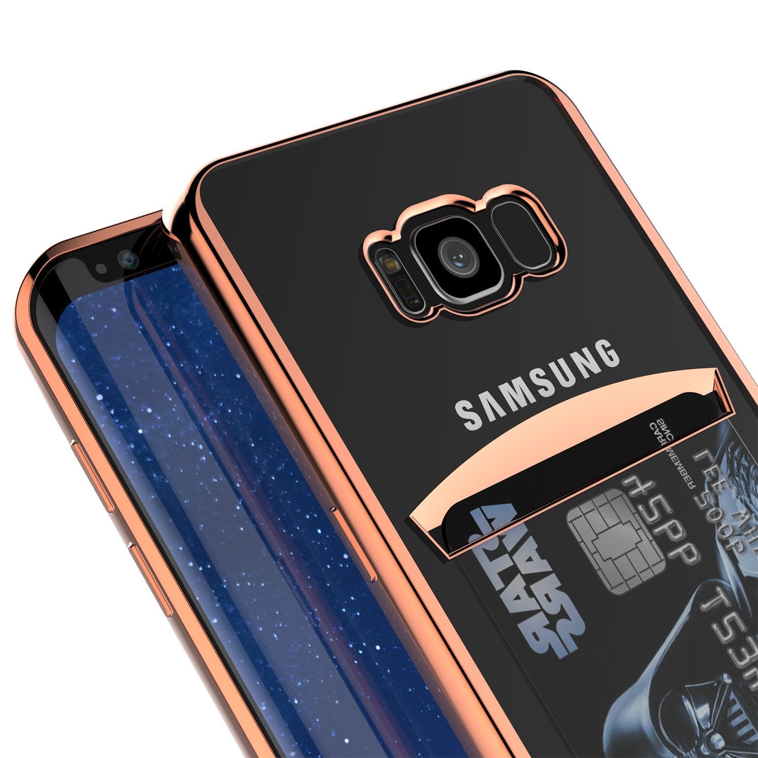 Galaxy S9 Plus Case, PUNKCASE® LUCID Rose Gold Series | Card Slot | SHIELD Screen Protector