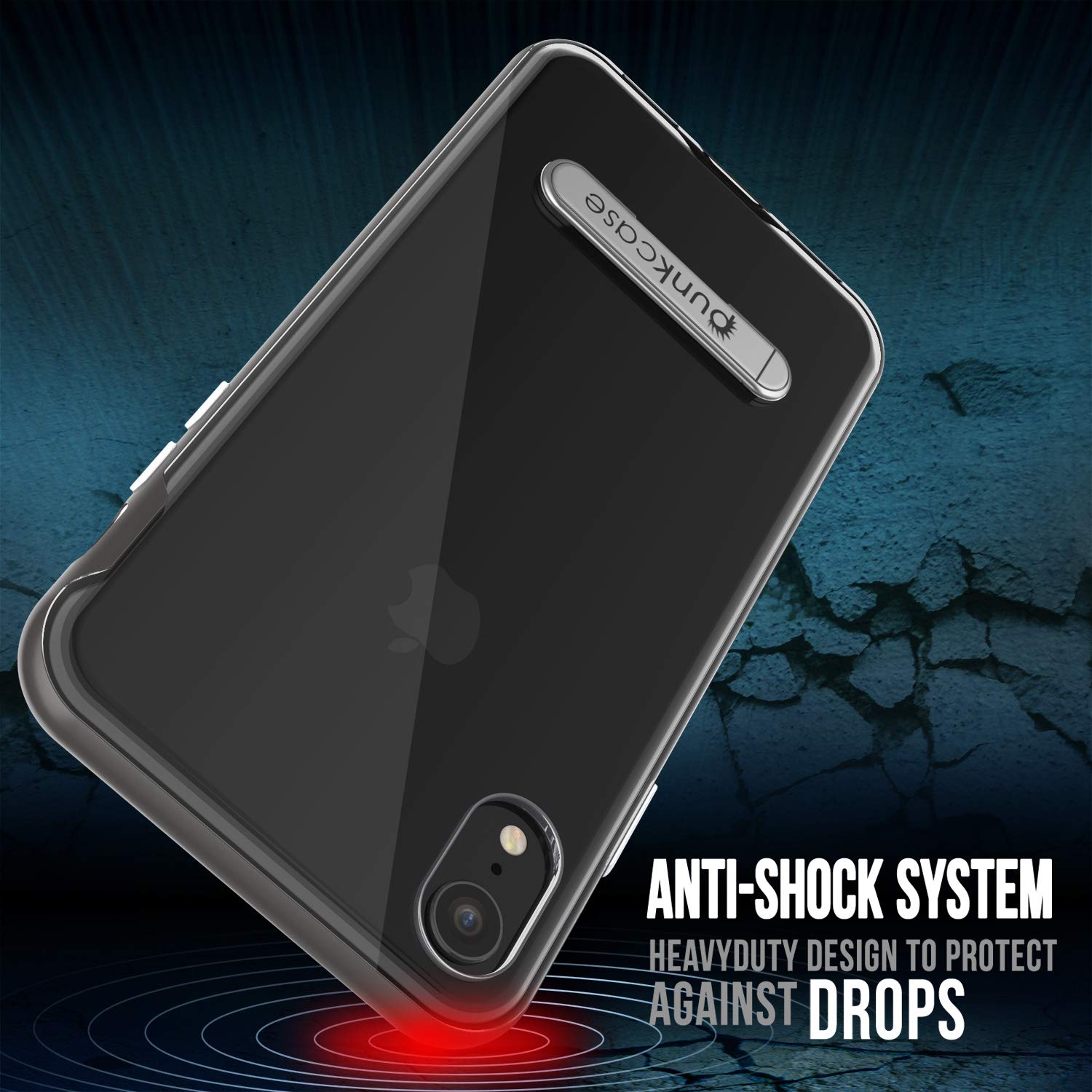 iPhone XR Case, PUNKcase [LUCID 3.0 Series] [Slim Fit] Armor Cover w/ Integrated Screen Protector [Grey]