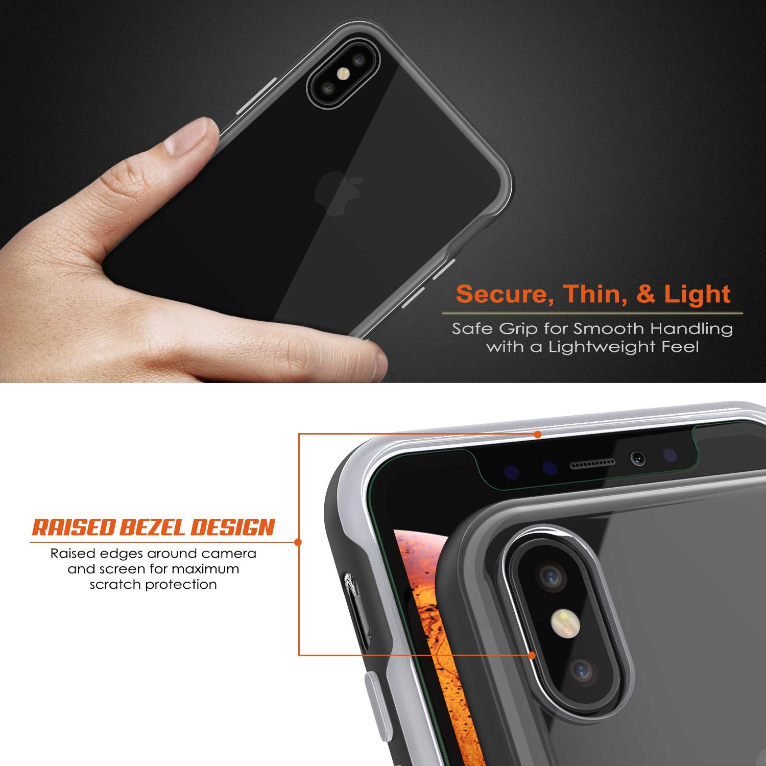 iPhone XS Max Case, PUNKcase [LUCID 3.0 Series] [Slim Fit] Armor Cover w/ Integrated Screen Protector [Black]