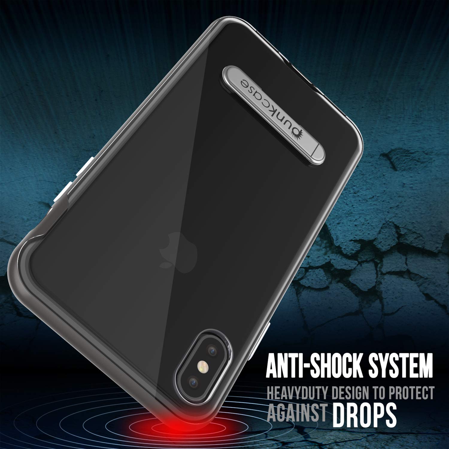 iPhone XS Max Case, PUNKcase [LUCID 3.0 Series] [Slim Fit] Armor Cover w/ Integrated Screen Protector [Grey]